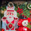 Thumbnail: nutcracker & jester diorama-Christmas tree-glitter star-mini bulbs-dotted cube-hollyberry/poinsettia background paper