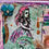 Thumbnail: alice in wonderland mixed media art-queen-king-twins-butterflies-teacups-playing cards-cheshire cat-purple-blue-gold