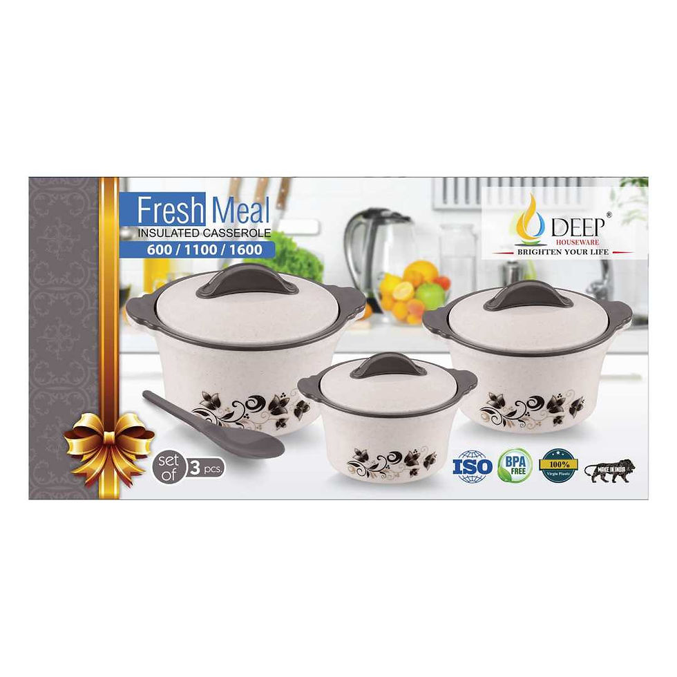 Thumbnail: Fresh Meal Insulated Casserole Small Gift Set (600/1100/1600)