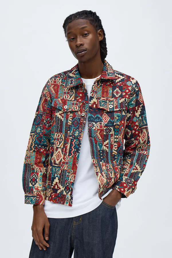 Making Dreams Tapestry Trucker Jacket - Red