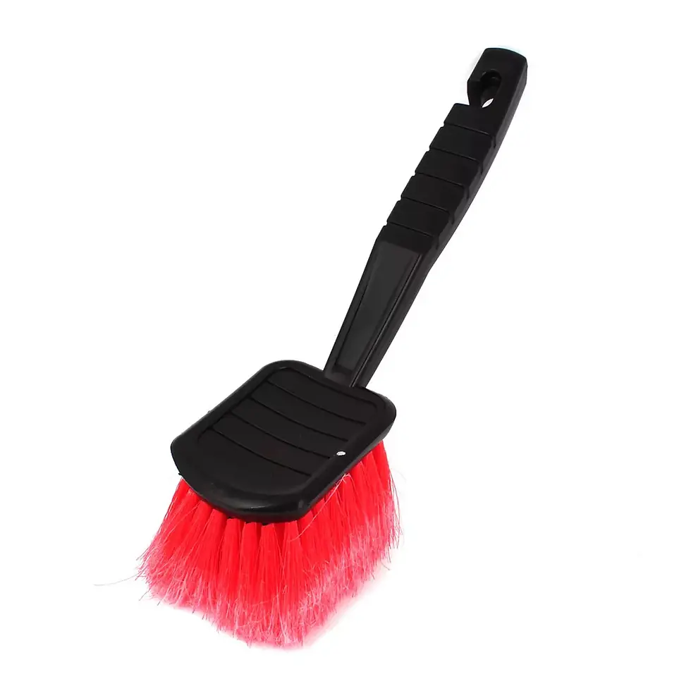 Unique Bargains 7" Long Black Handle Soft Bristle Car Wash Brush Detailing Cleaning Scrub Tool
