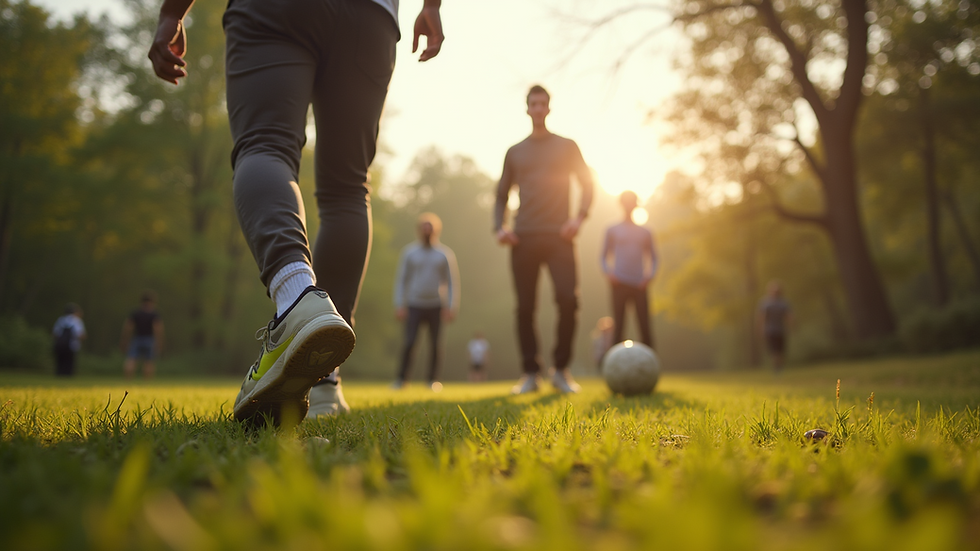 Eye-level view of a serene outdoor coaching session