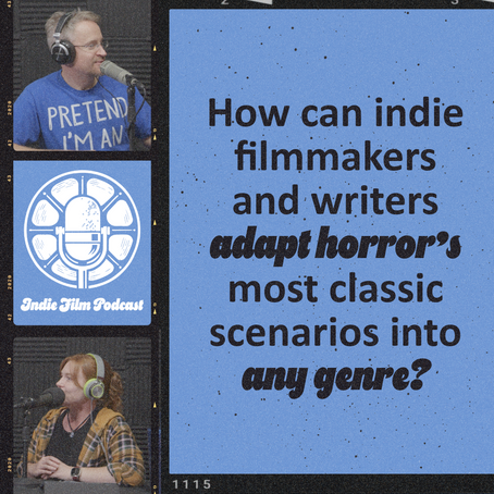 How can indie film writers use Hitchcock's theory of suspense in any genre