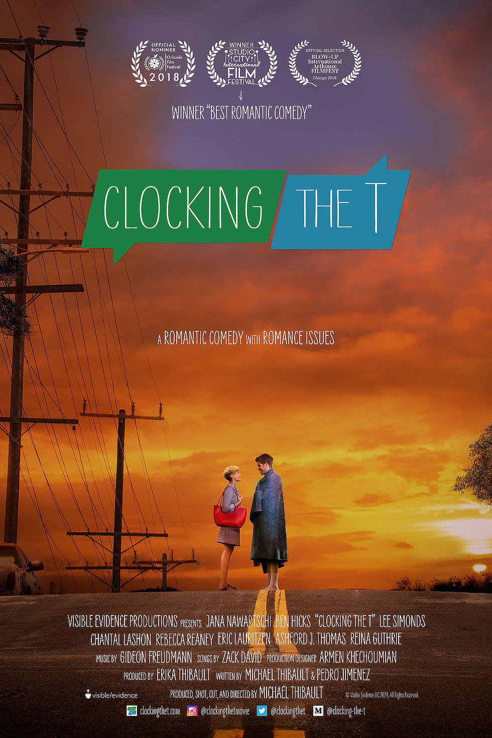 Movie poster for Clocking The T, directed by Michael Thibault.