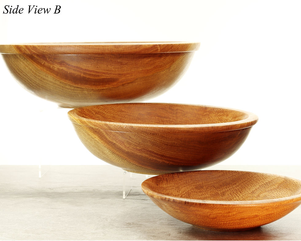 Thumbnail: Wooden Nesting Bowl Set - Handmade Kitchenware - Food Safe - Oak Wood - #172