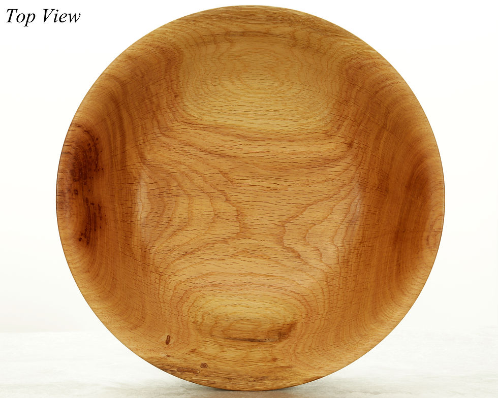 Thumbnail: Smooth Wooden Bowl - Handmade Kitchenware - Food Safe - Oak Wood - #127