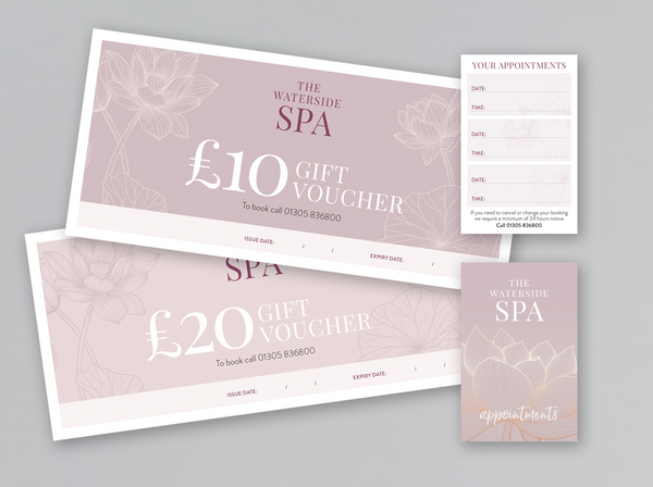 Appointment cards and gift voucher designs