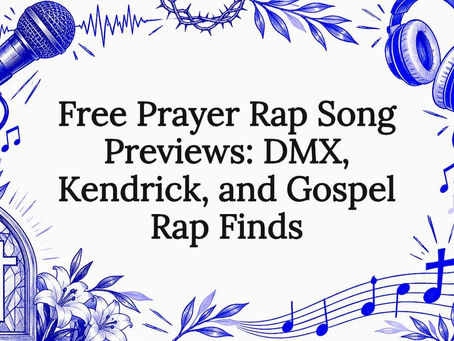 Prayer rap title card with music sketches