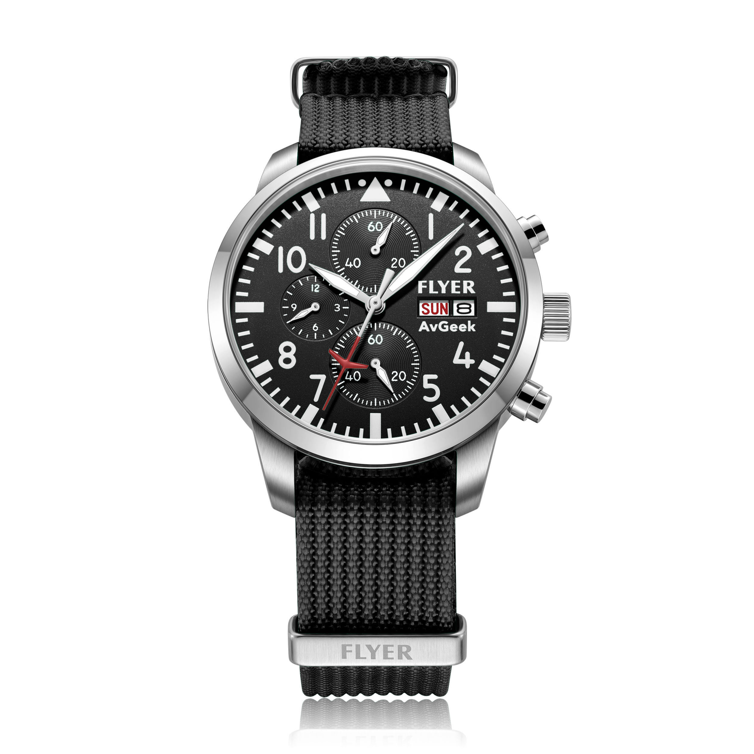 AvGeek Watch Black Front