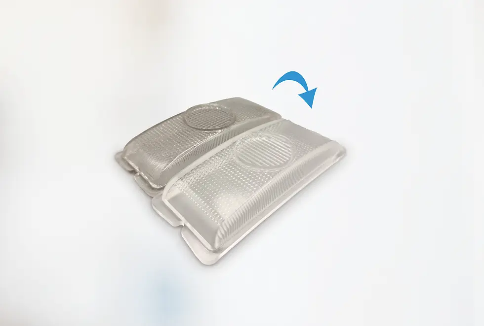 CNC-gefräster Prototyp aus Acrylglas für Reisebus-Blinker, reine Machbarkeitsstudie ohne Straßenzulassung