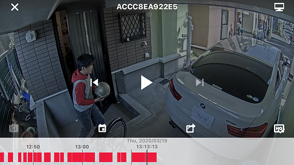 防犯カメラ 動体検知センサー 子供 サッカーボール