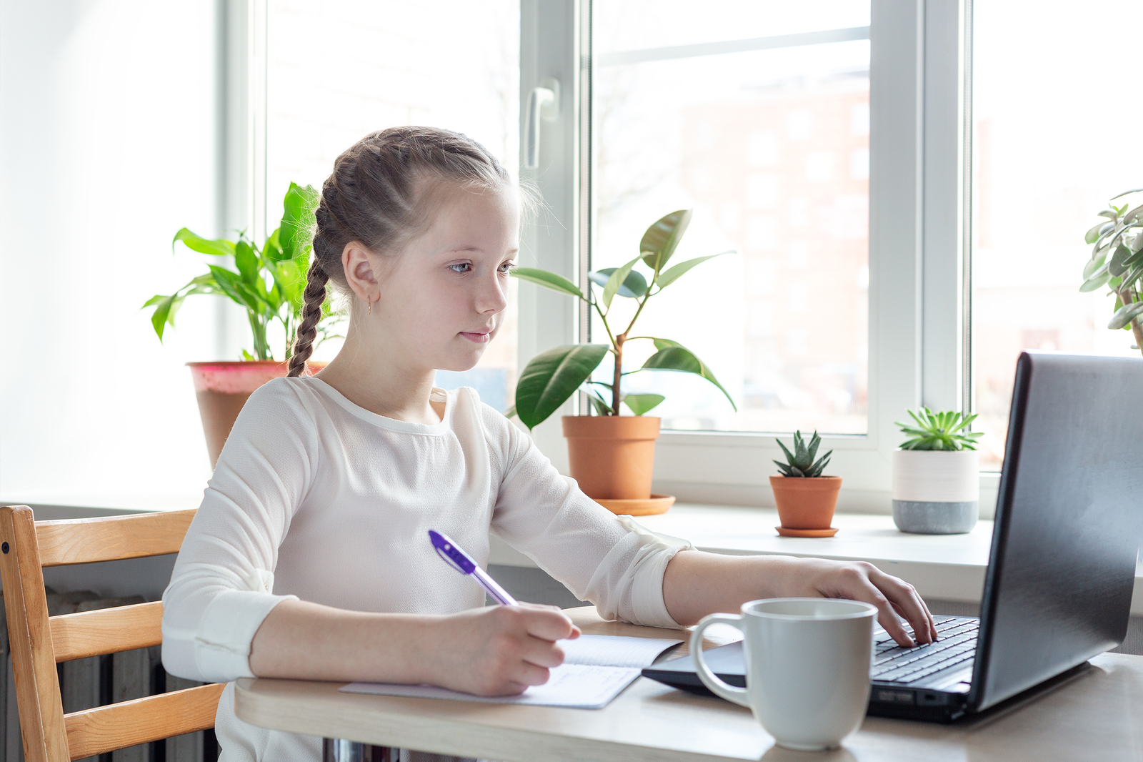 bigstock-Schoolgirl-Looks-At-A-Laptop-S-