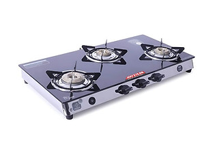 glass top gas stove 3 burner