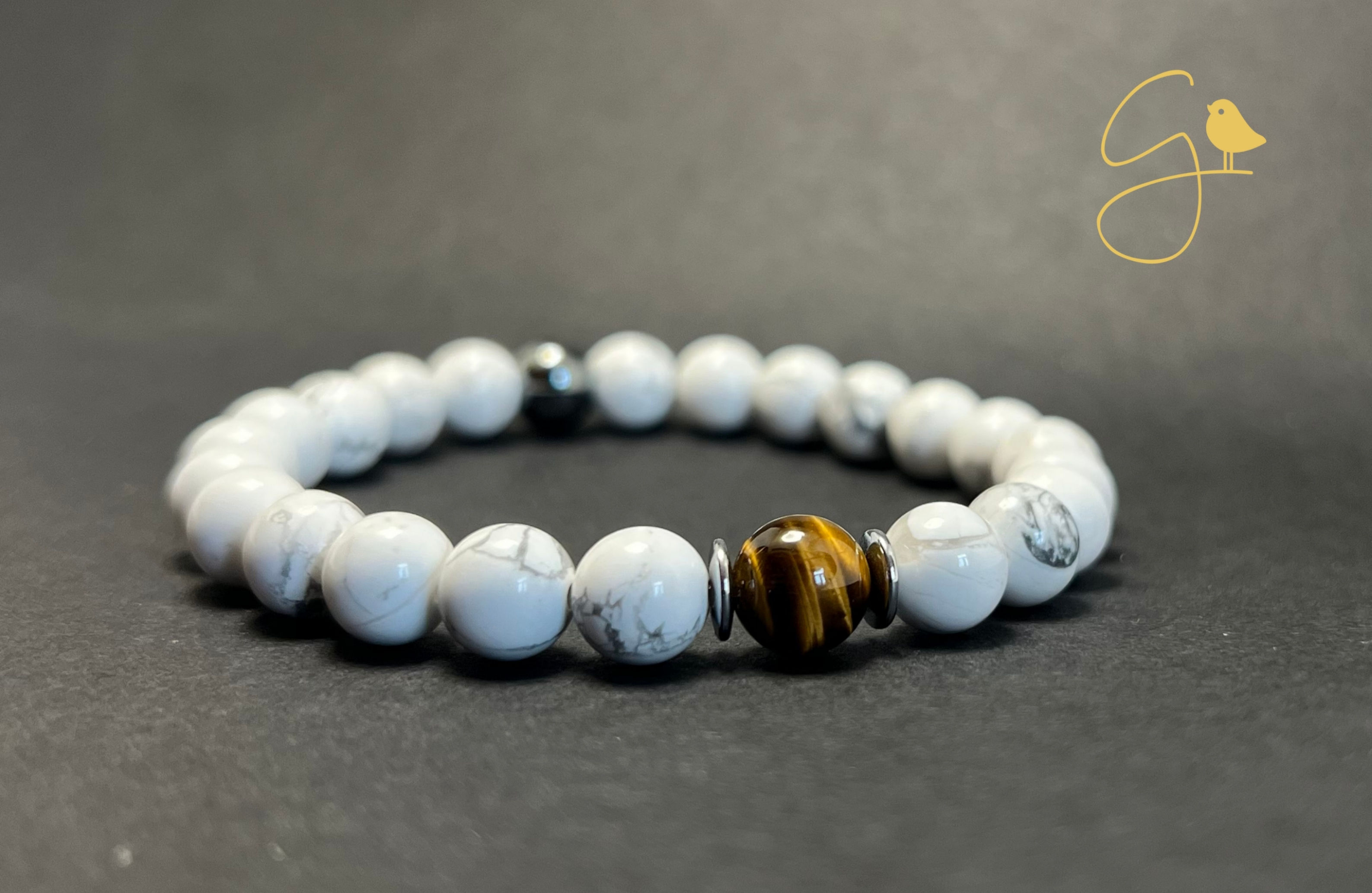 Howlite et Œil de tigre 