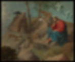 christ in the wilderness animals angels desert painting art