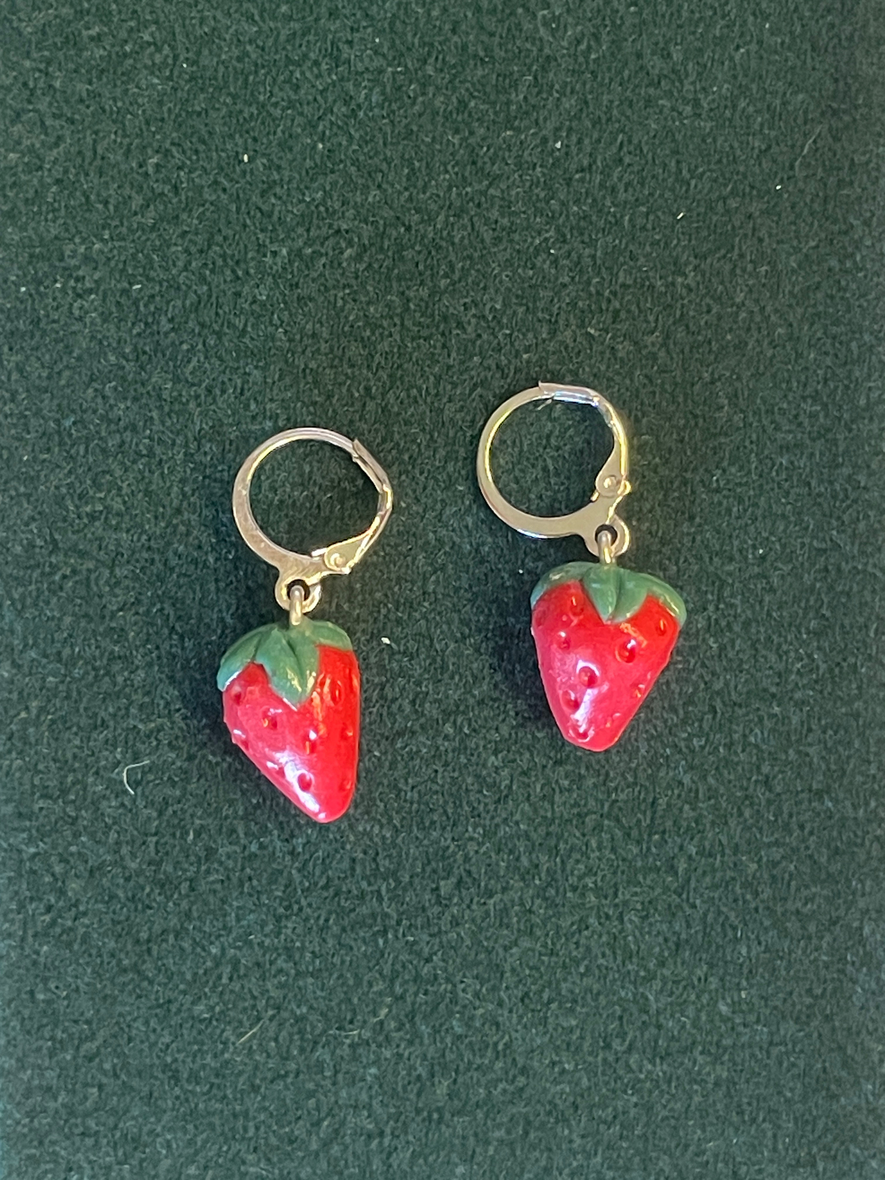 Handmade Strawberry Earrings
