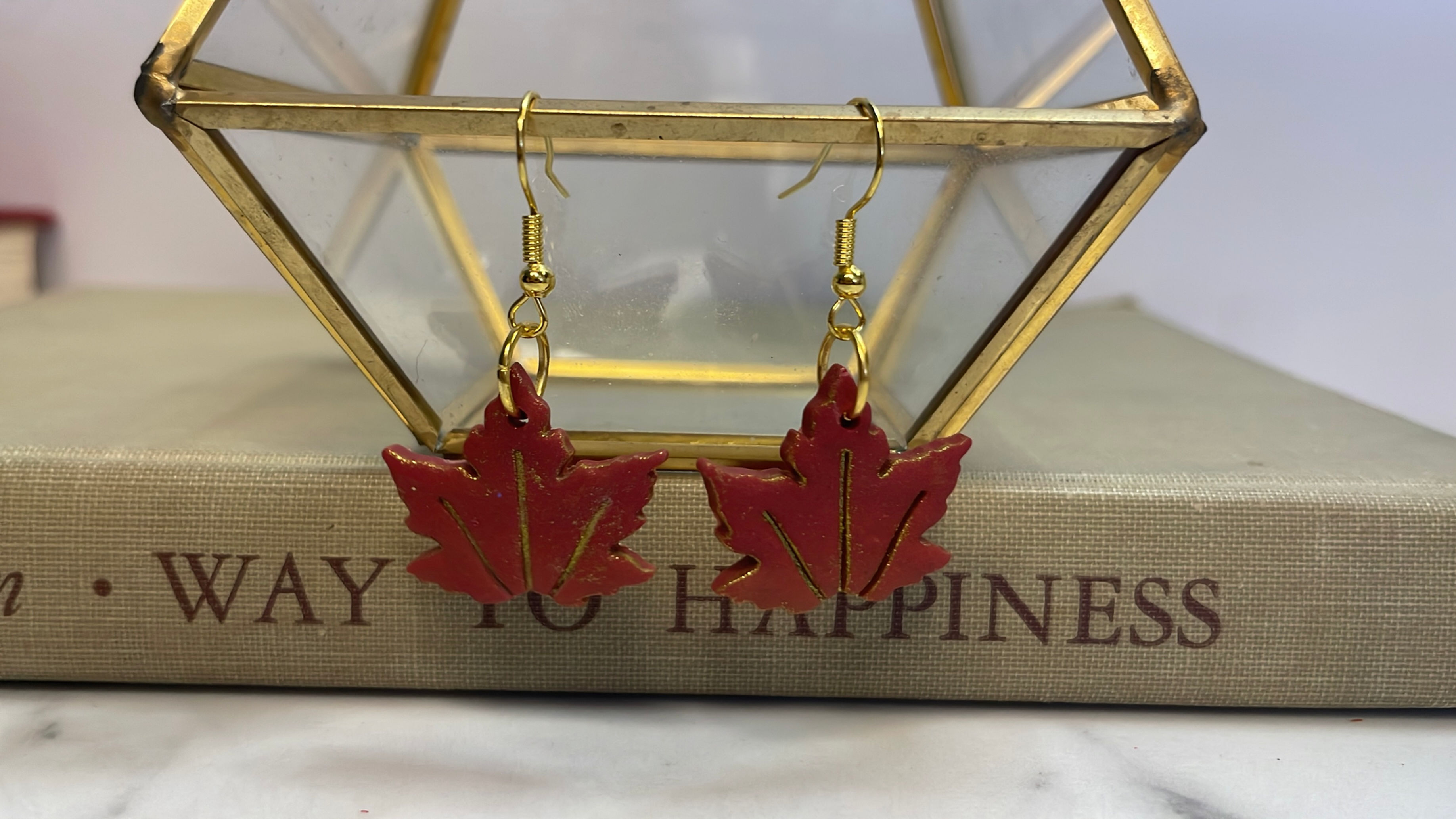 Maple Leaf Earrings – A Bold Tribute to Canada  - Handmade - Vancouver Island - Seaside Magnolia