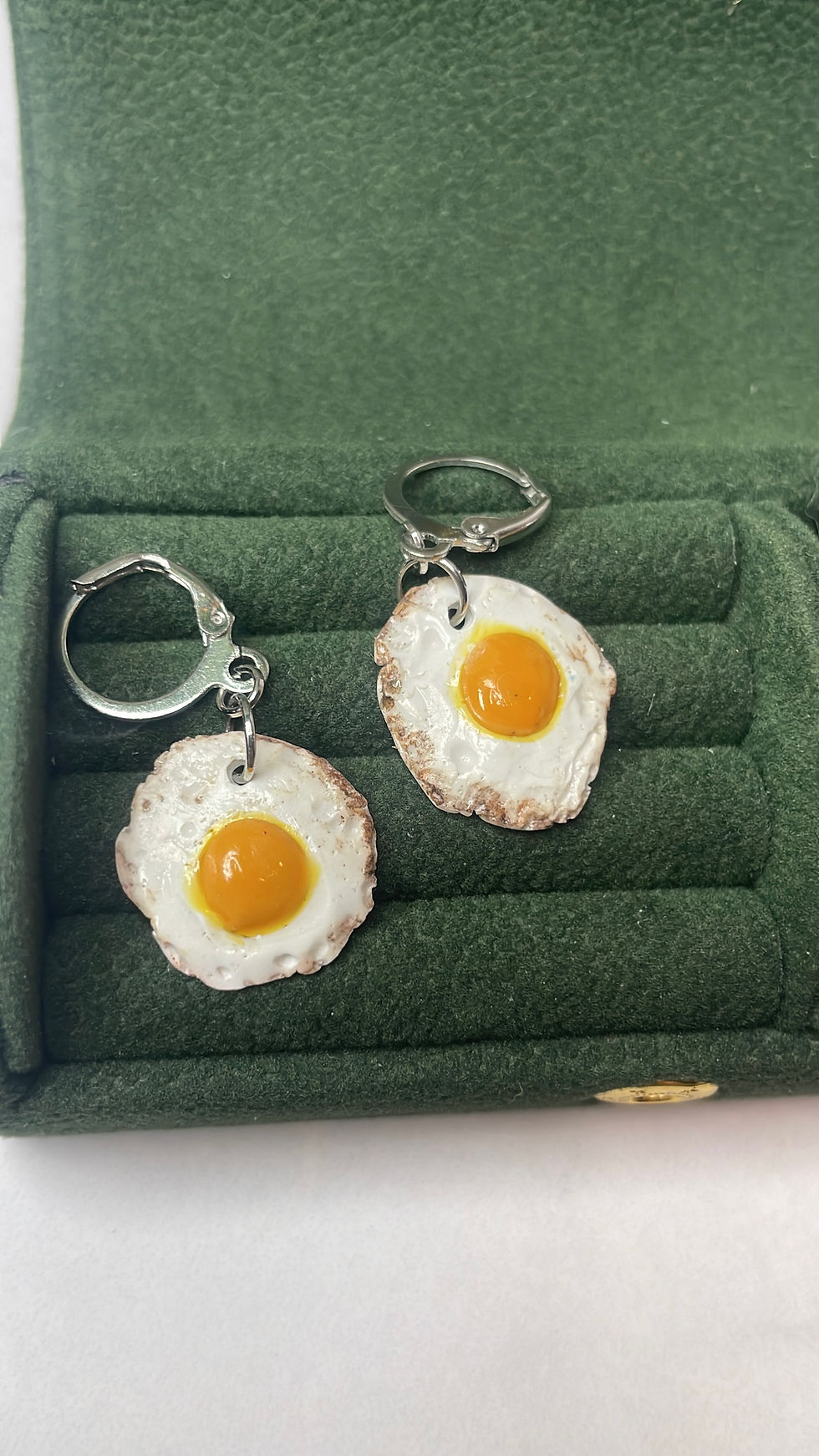Hand Sculpted Fried Egg Earrings - Seaside Magnolia
