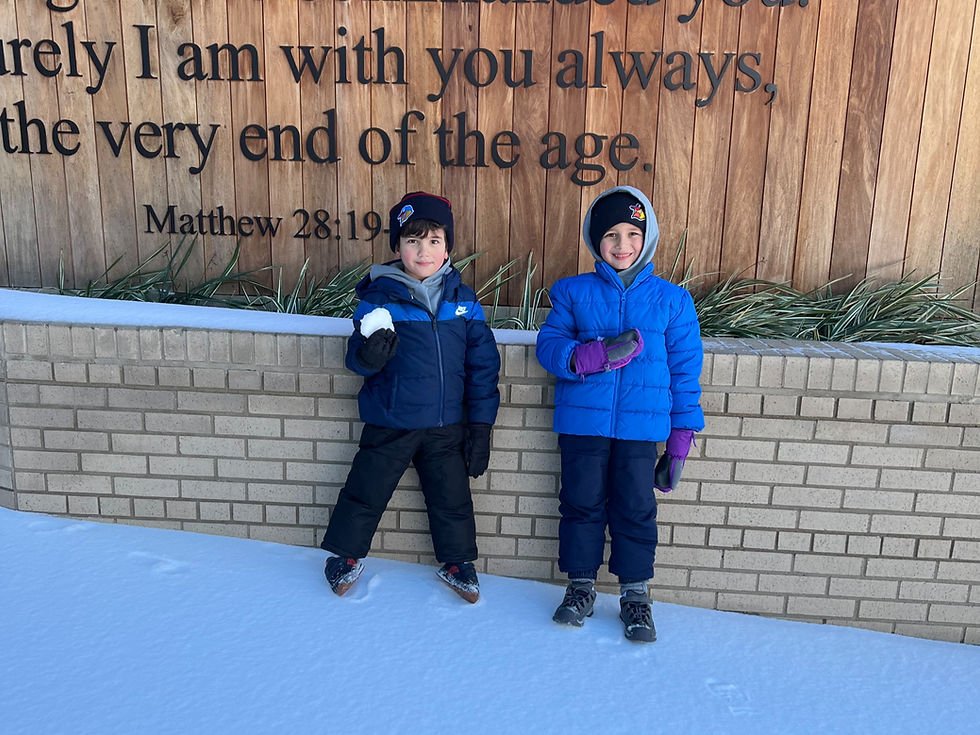 A rare snow day at First Baptist School of Charleston!