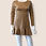 Thumbnail: NA*PRAWDE® Solid Autumn Baby Doll Dress - Brown