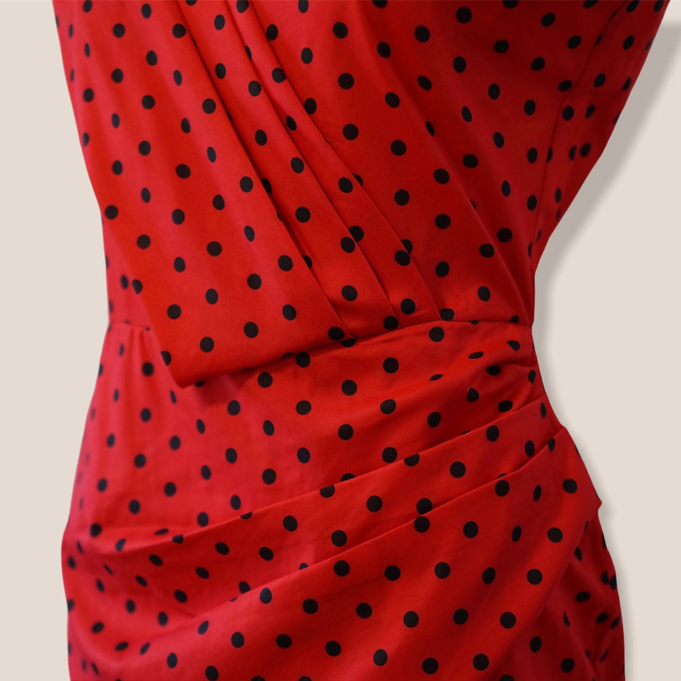 Thumbnail: NA✽PRAWDE® Vintage Ladybug Dress -Red