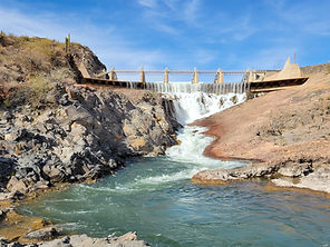 Horseshoe Dam waterfall Verde River Tonto National Forest Arizona