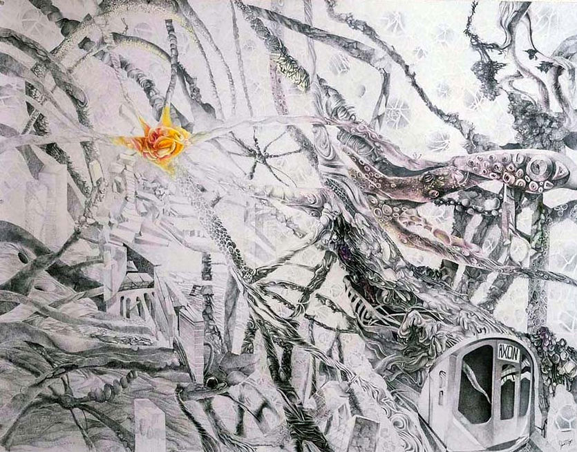 Jarrett-Camp-Beautiful-Minds,-Ink-and-color-pencil,-56-x-42,-2004.jpg