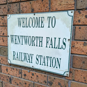 Welcome to Wentworth Falls Railway Station Sign