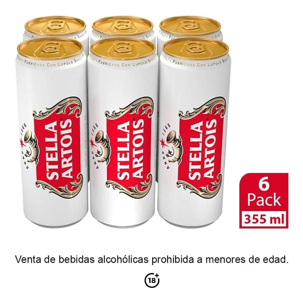 Stella Artois 6 cans 355ml