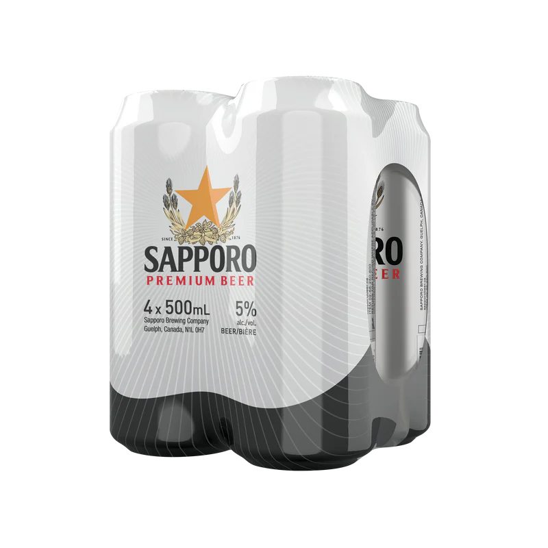 Sapporo 4 cans 500ml