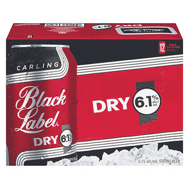 Black Label Dry et Black Label 12 cans 355ml
