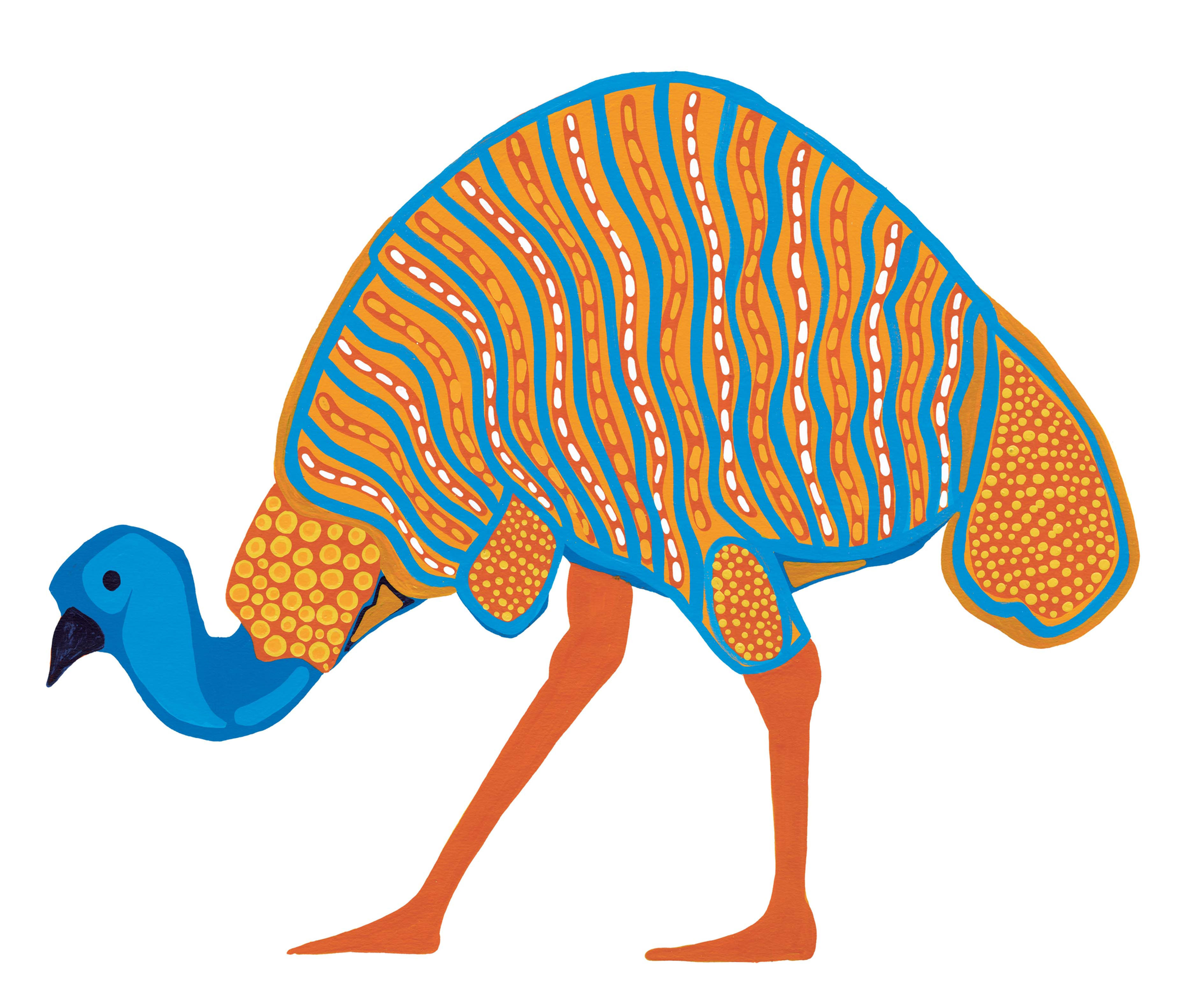 Original illustration "Emu" from "Our Birds"
