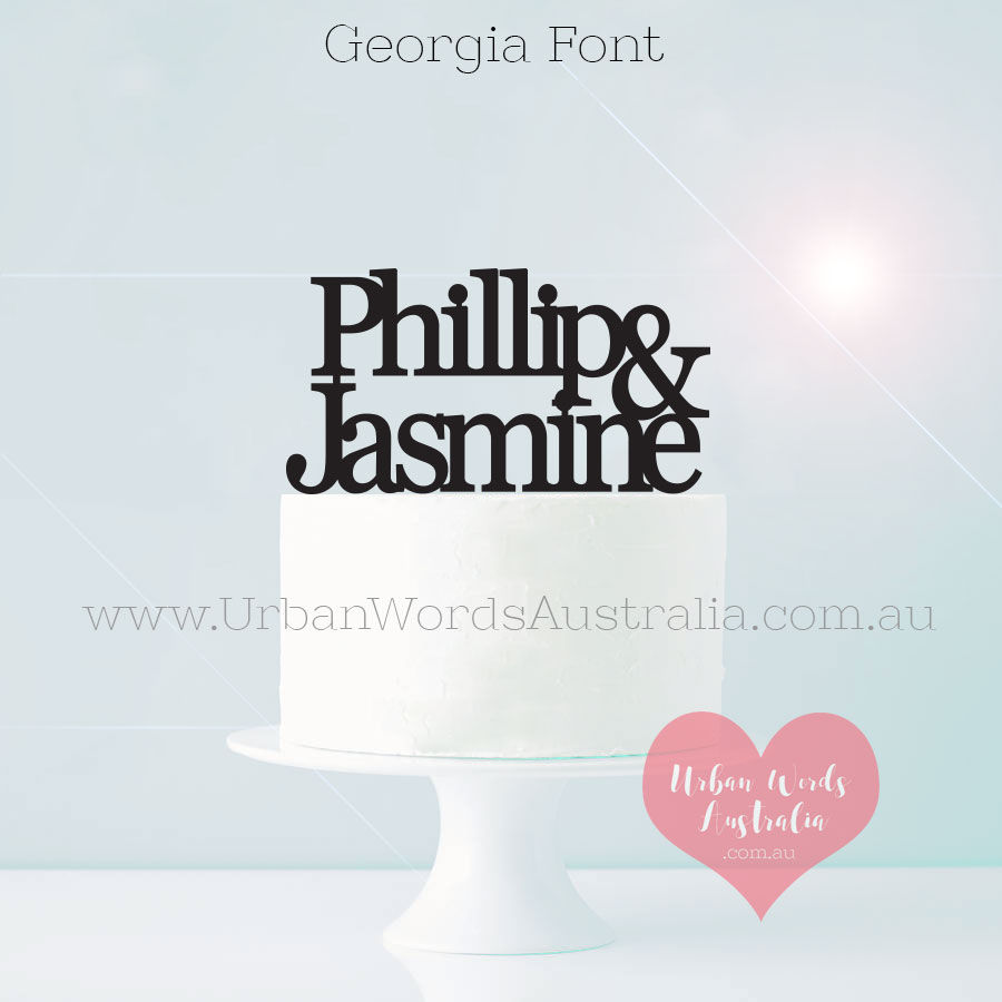 Thumbnail: Custom Name & Name - Cake Topper