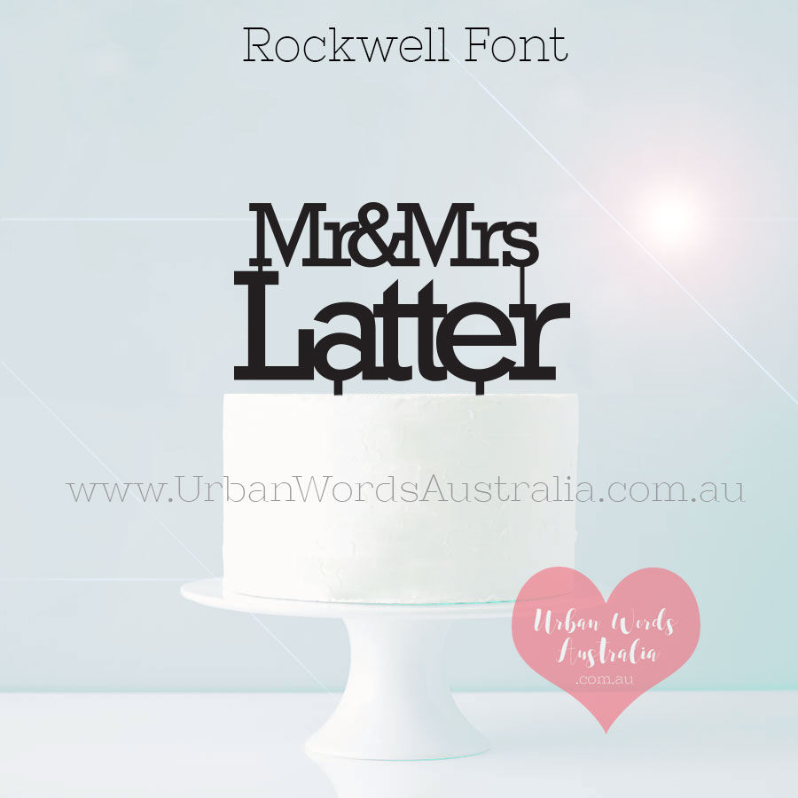 Thumbnail: Mr & Mrs Surname - Cake Topper