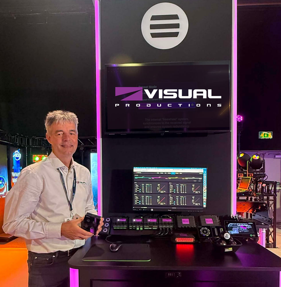 Ronald Baar presenting Visual Productions’ control and integration solutions.