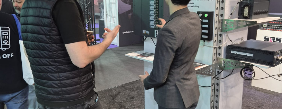 Marcel and Karol at SRS stand at ISE 2026