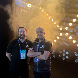 Sam Parsons and Cally Bacchus at Portman stand at ISE