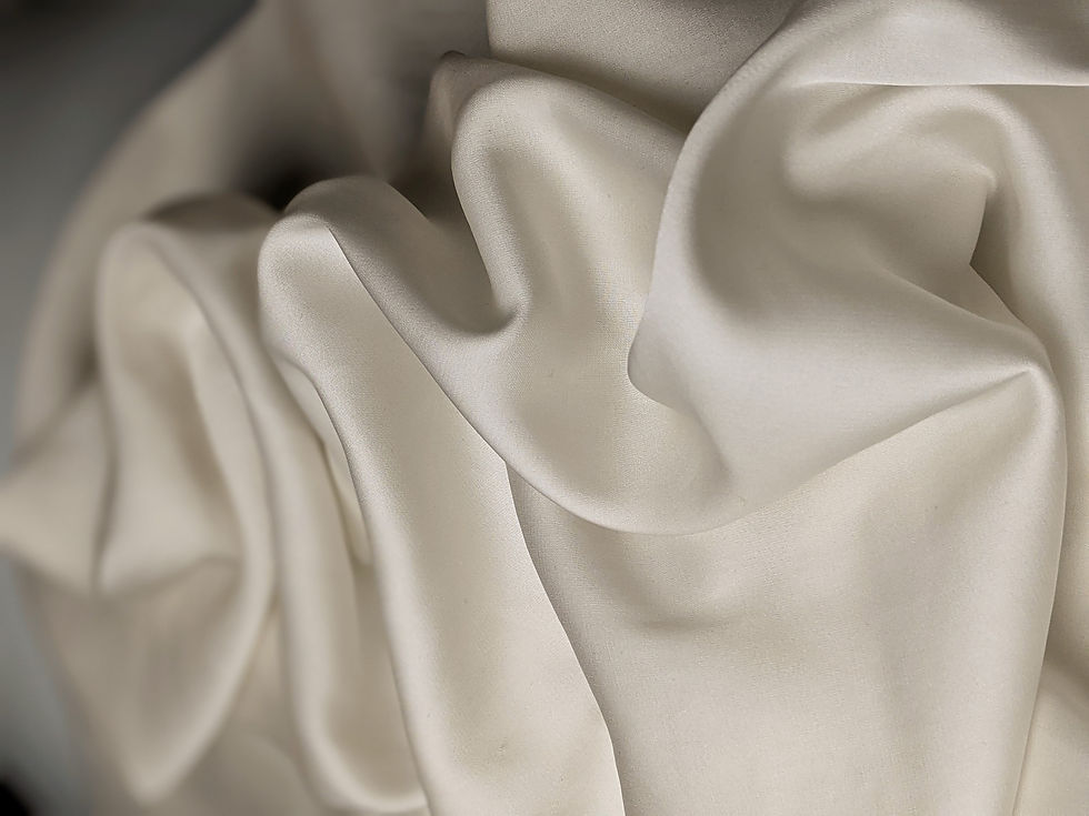 A piece of white silk loosely bunched