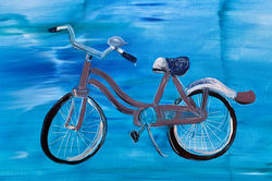 Acrylic Vintage Bicycle Painting
