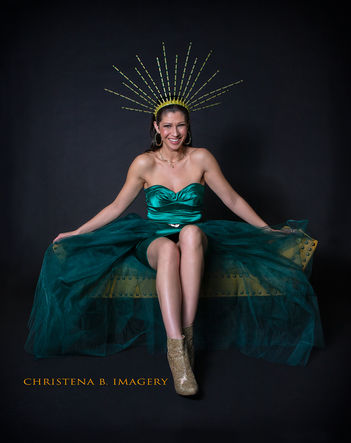 queen of New York, Statue of Liberty Vibes, holiday vibes, New Year's Eve, Emerald Green, Christena B Imagery Styling, Gold Ankle Boots, Handmade Headpiece, organza skirt, adult tutu skirt, female photographer, Colombian women, gold chase, Bedford Heights, studio photography, cleveland, ohio, portraits, holiday photos, near me, surrounding areas, maple heights, warrensville, macedonia, twinsburg, solon, walton hills