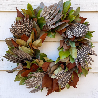 quail feather wreath