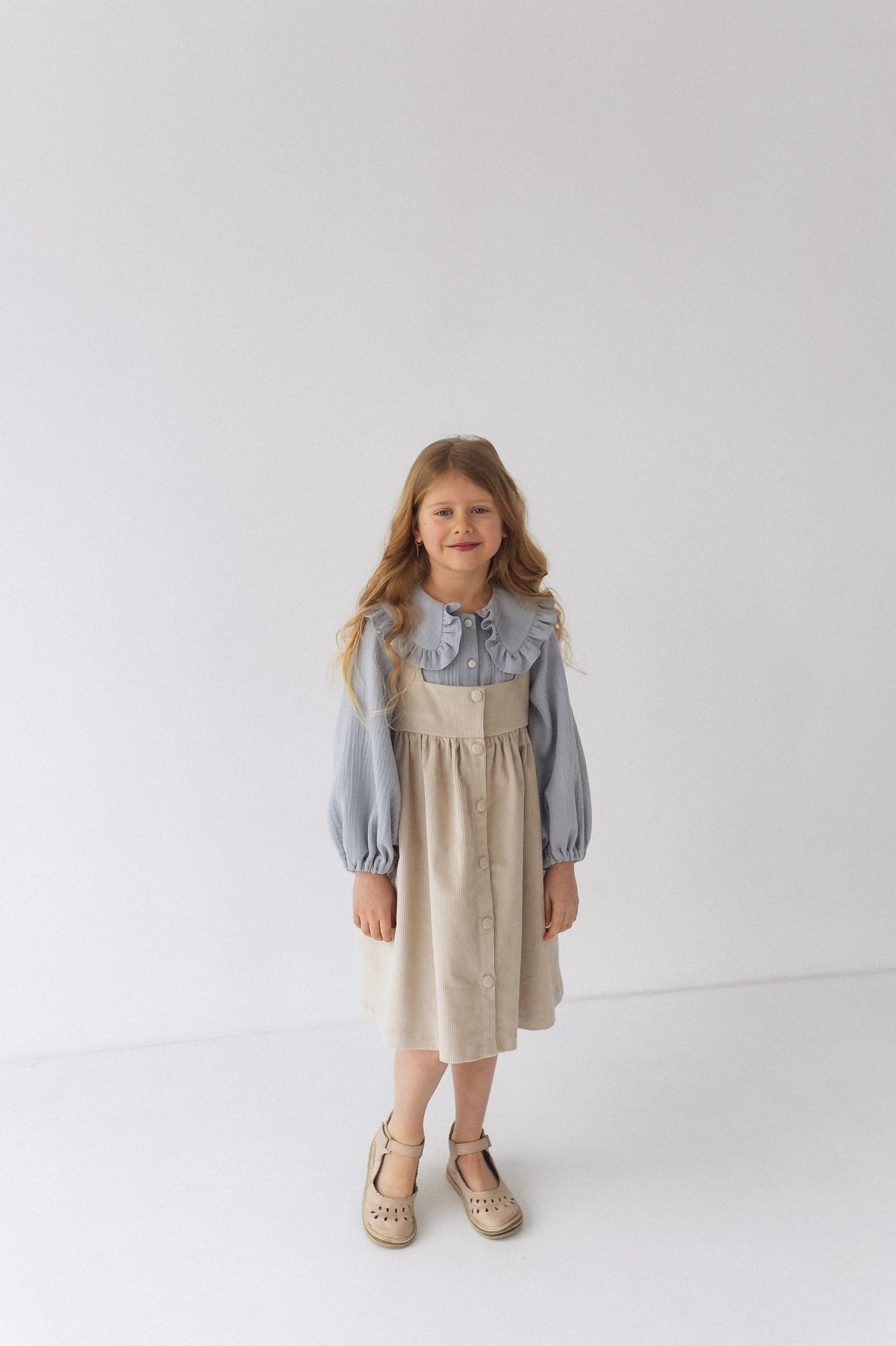 Сарафан з вельвету, бежевий колір