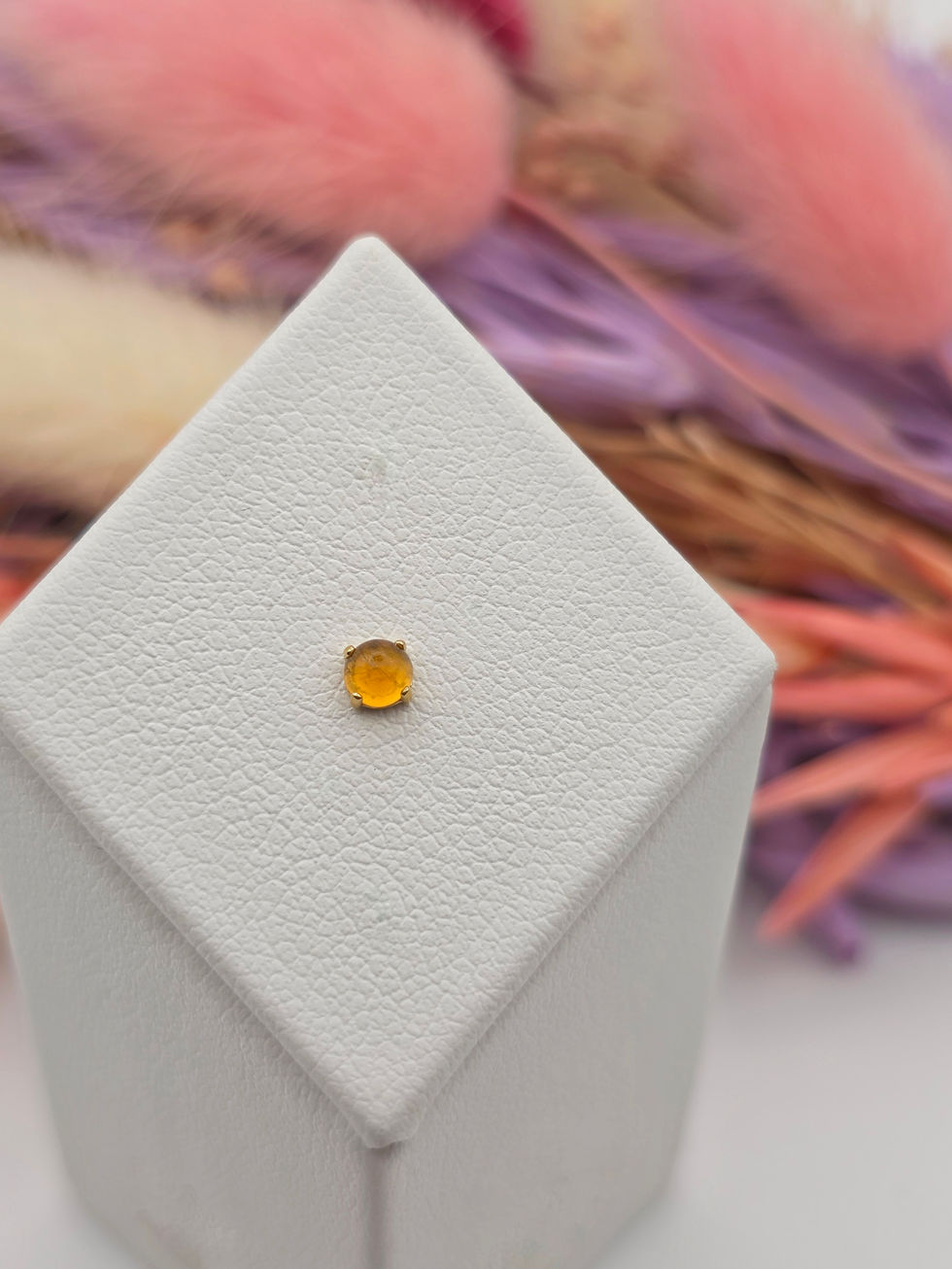Vue de face, Ziana or jaune 18 carats, citrine véritable, Anatometal