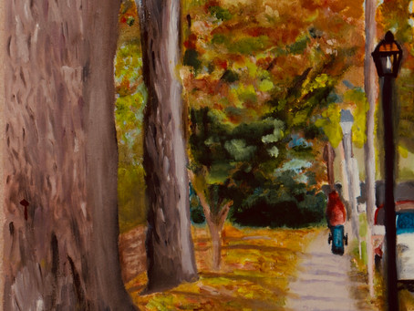 "Falling Leaves in Autumn" and "Light and Shadow," Artwork by Jacqueline Wu