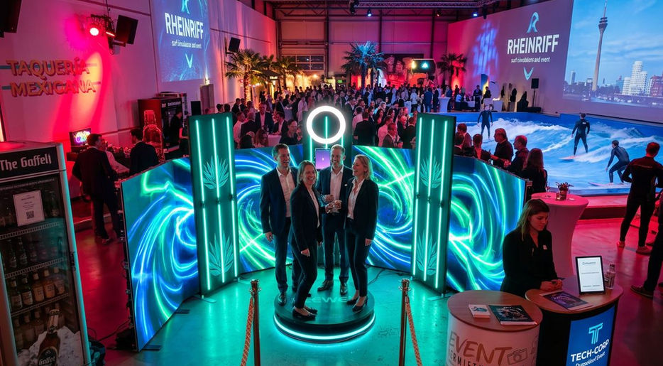 Generieren Sie mehr Leads und Messe-Traffic! Buchen Sie unsere LED-360-Grad-Videobox inklusive Rundum-Service für Ihren Messestand.