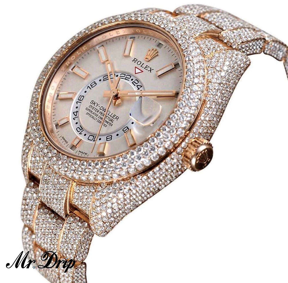 Thumbnail: 42MM ROLEX SKY-DWELLER 18K ROSE GOLD DIAMONDS 38.5CT