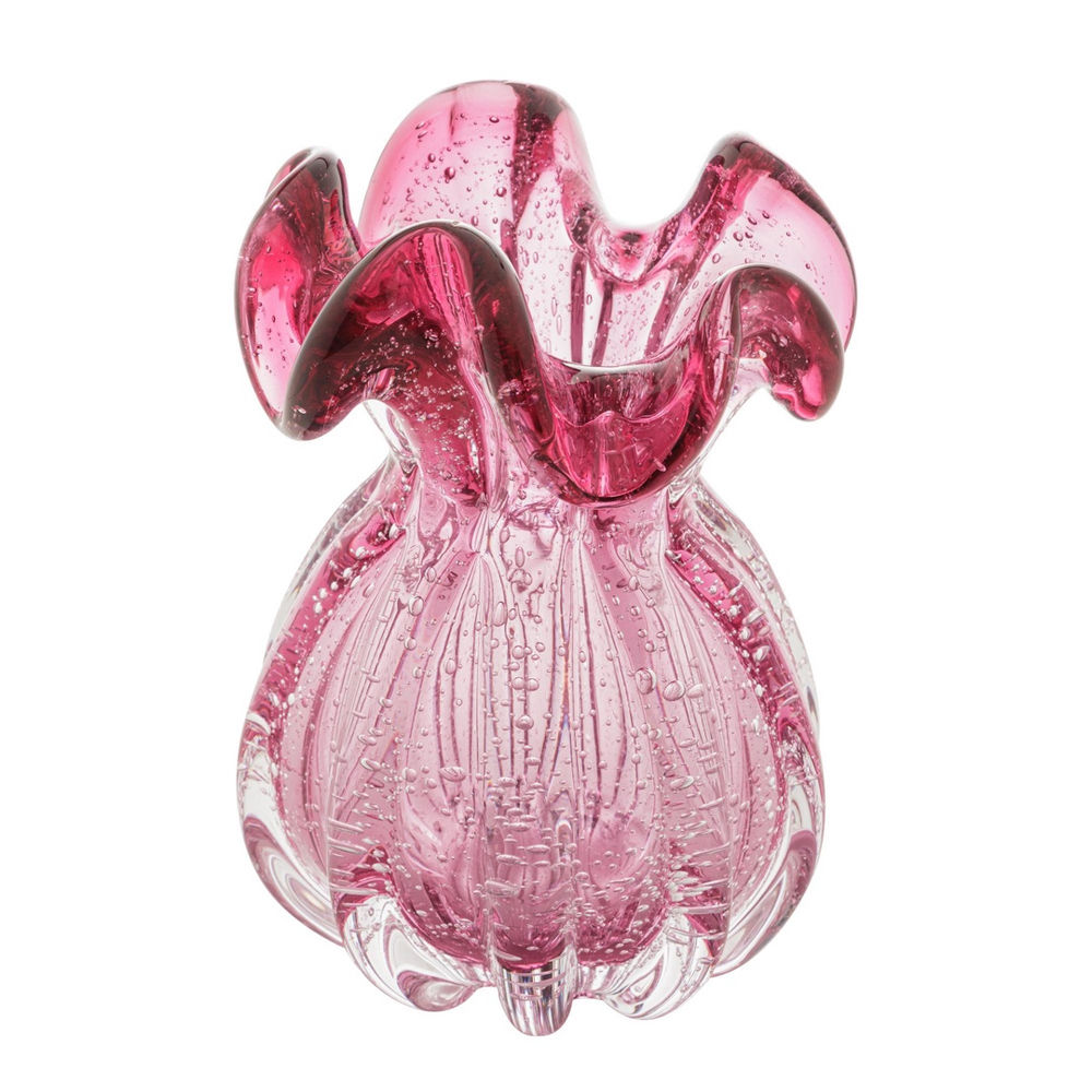 Vaso Murano Italy Pink 13x17cm - Lyor