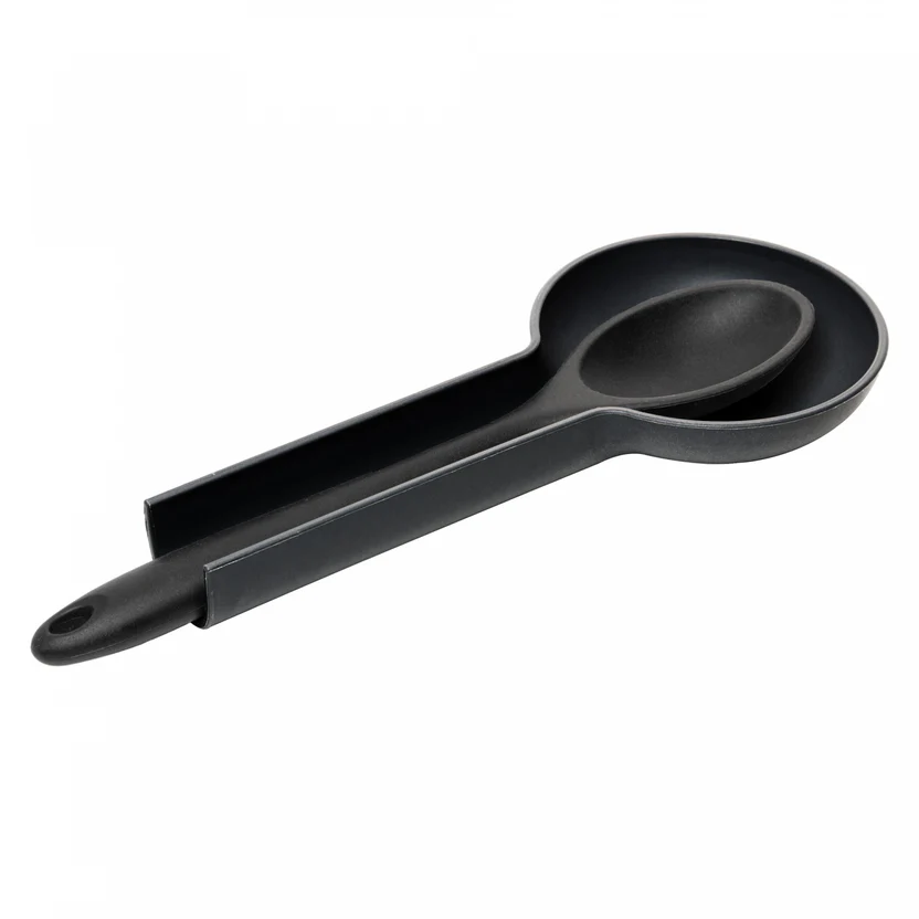 Miniatura: Descanso para Talher de Plástico PP Preto 11x24x3cm - Lyor