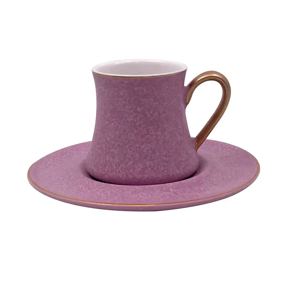Miniatura: Conj. 6 Xicaras de Café c/ Pires em Porcelana Galet 80ml Lhemirtage
