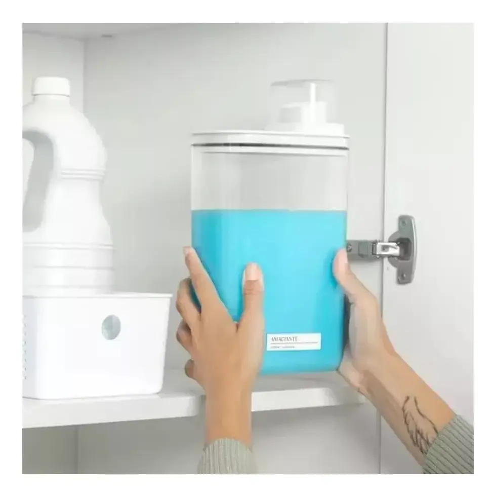 Miniatura: Dispenser para Sabão em Poliestireno Flow Cinza 2,3 Litros - Ou